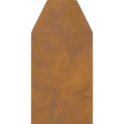 Pejse^Moderne rektangulært bålsted i stål - Udendørs pejs | Størrelse: 50x50x100 cm | Farve: Brun