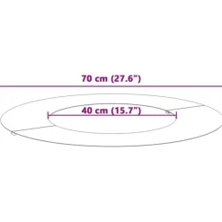 Online Moderne rund træring i galvaniseret stål | Diameter: Ø40/70 cm | Farve: Sølv Buskads