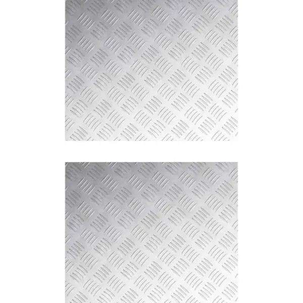 Sale Moderne Skridsikre Aluminium Checker Plader - 2 Stk | Størrelse: 60x50 cm | Farve: Sølv Pejse