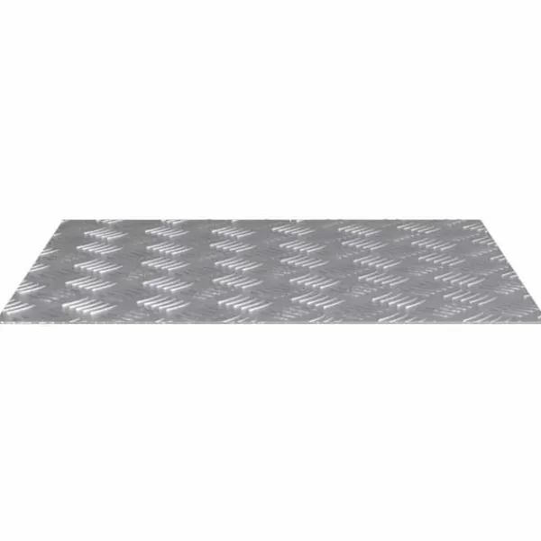 Sale Moderne Skridsikre Aluminium Checker Plader - 2 Stk | Størrelse: 60x50 cm | Farve: Sølv Pejse