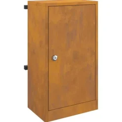 Clearance Moderne stål postkasse - Rektangulær design | Farve: Rusten | Størrelse: 30x23x55 cm Postkasser & Brevindkast