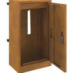 Clearance Moderne stål postkasse - Rektangulær design | Farve: Rusten | Størrelse: 30x23x55 cm Postkasser & Brevindkast