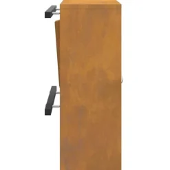 Clearance Moderne stål postkasse - Rektangulær design | Farve: Rusten | Størrelse: 30x23x55 cm Postkasser & Brevindkast