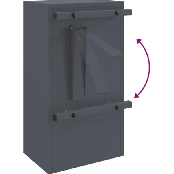 Hot Moderne stål postkasse - Sikker og vandafvisende | Farve: Antracit | Størrelse: 30x23x55 cm Postkasser & Brevindkast