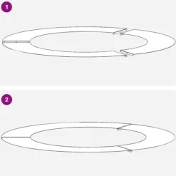 Best Moderne Træ-Ringe - Dekorative Stålkrukker | Størrelse: Ø60/90 cm | Farve: Hvid Buskads