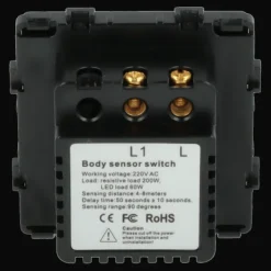 Outlet Modul - Bevægelsessensor DC SMART HOME sort Bevægelsesdetektorer