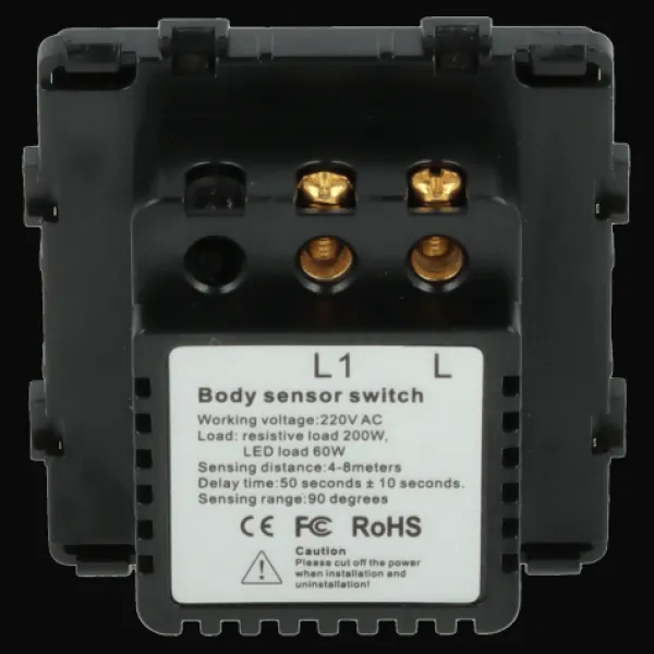 Outlet Modul - Bevægelsessensor DC SMART HOME sort Bevægelsesdetektorer