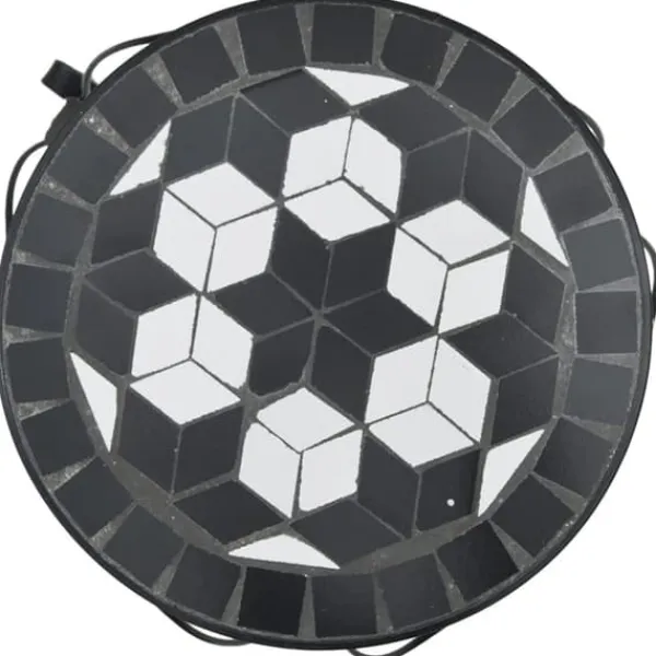 New Mosaik planteborde i 3 stk. - Keramisk top | Farve: Sort og Hvid Plantestativer