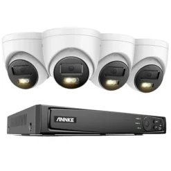 Sikkerhedsmonitorer & Videokameraer^12MP Sikkerhedskamerasystem, Ultra HD Opløsning, Avanceret Bevægelsesregistrering,4 stk. 12MP type 1, Ingen