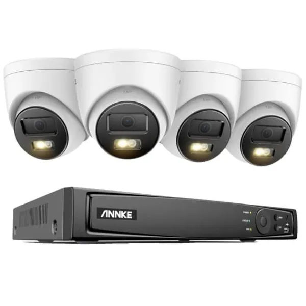 Sikkerhedsmonitorer & Videokameraer^12MP Sikkerhedskamerasystem, Ultra HD Opløsning, Avanceret Bevægelsesregistrering,4 stk. 12MP type 1, Ingen
