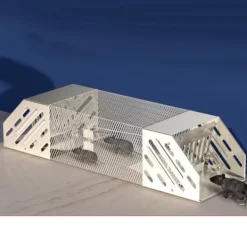 Skadedyrsfælder^Möss fångstbur Rostfritt stål helautomatisk dubbeldörrdesign Känslig musfällabur för inomhusbruk