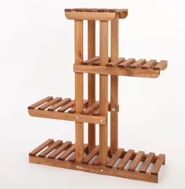 Plantestativer^Multilevel blomsterstativ 5-hyldet RKA /82x68x25/ Brun