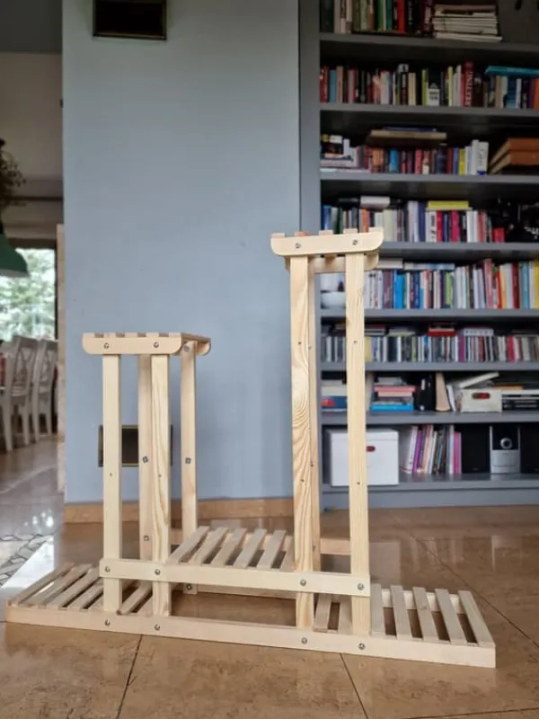 Plantestativer^Multilevel plant stand 5-tier RKB /95x116x25/ Naturligt patineret