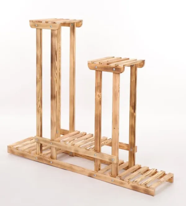 Plantestativer^Multilevel plant stand 5-tier RKB /95x116x25/ Naturligt patineret