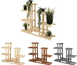 Best Multilevel træblomsterpotte RKB /95x116x25/ Naturlig Plantestativer