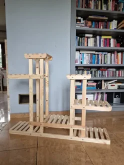 Best Multilevel træblomsterpotte RKB /95x116x25/ Naturlig Plantestativer