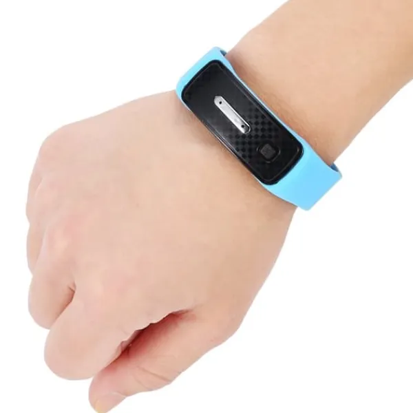 Hot Myggeafvisende Armbånd USB Opladning Ultralyd Myggeafvisende Armbåndsur Blå Insektmiddel & Dyreafvisende Middel
