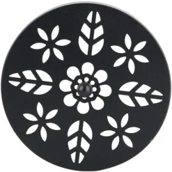 Insektmiddel & Dyreafvisende Middel^Myggespiralholder Metal Askeholder Rund Bærbar Spiral Røgelsesboks (Sort)
