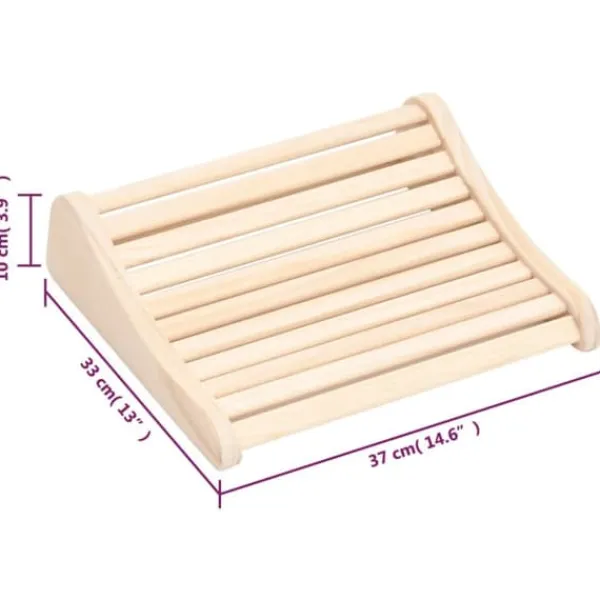 Best Nakkestøtte til sauna i massivt fyrretræ - Komfortabelt design | Farve: Natur | Størrelse: Standard Sauna