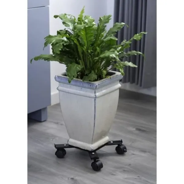 Krukkeplanter Indendørs^NATUR Utdragbar växthylla - Svart metall - H6 x 34/51 x 34/51 cm