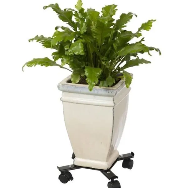 Krukkeplanter Indendørs^NATUR Utdragbar växthylla - Svart metall - H6 x 34/51 x 34/51 cm