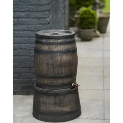 Regntønder^Nature Rain Barrel Holder 30,5x58cm Brun