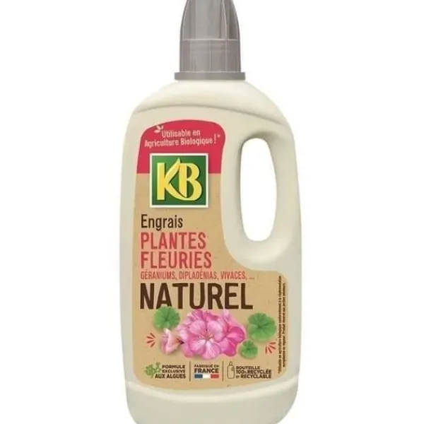 Hot Naturlig gødning til blomstrende planter: Geranier, Dipladenier, stauder osv. 1L Gødningsmidler