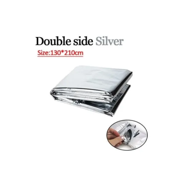 Online nødtæppe Survival Rescue Førstehjælp Folie Termisk tæppe 130x210cm Beredskabsplaner