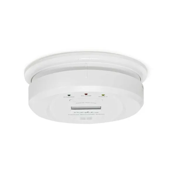 Røg- & Kulmonoxiddetektorer^Nedis Kulilte alarm | Batteri | Batteri levetid op til: 5 År | Hush / mute-funktion | Med testknap | 85 dB | Hvid