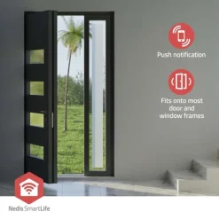 Sensorer Til Sikkerhedssystemer^Nedis SmartLife Dørvinduessensor | Zigbee 3.0 | Batteri | Android™ / IOS | Hvid