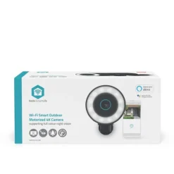Hot Nedis SmartLife udendørskamera | Spotlight | 4K / 3840x2160 | IP65 | Cloud Storage (mulighed) / microSD (ikke inkluderet) / Onvif | 5 V DC | Med bevæg | CDON Sikkerhedsmonitorer & Videokameraer