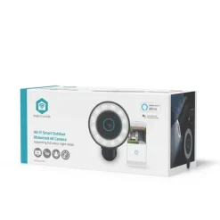 Hot Nedis SmartLife udendørskamera | Spotlight | 4K / 3840x2160 | IP65 | Cloud Storage (mulighed) / microSD (ikke inkluderet) / Onvif | 5 V DC | Med bevæg | CDON Sikkerhedsmonitorer & Videokameraer