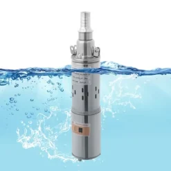 New Nedsænkelig dybbrøndspumpe - 12V solpumpe - 180 W - Løftehøjde 30 m - Rustfrit stål - Vanding & have - EU-stik Vanding