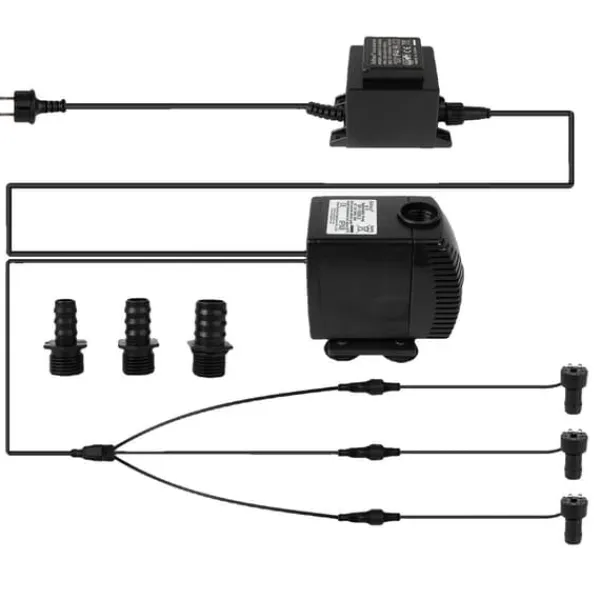 Springvand & Damme^Nedsænkelig Vandpumpe, 1500 L/H Udgivelse, 3 LED Ringlys,Pumpe tilføj LED-ring