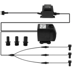 Springvand & Damme^Nedsænkelig Vandpumpe, 1500 L/H Udgivelse, 3 LED Ringlys,Pumpe tilføj LED-ring