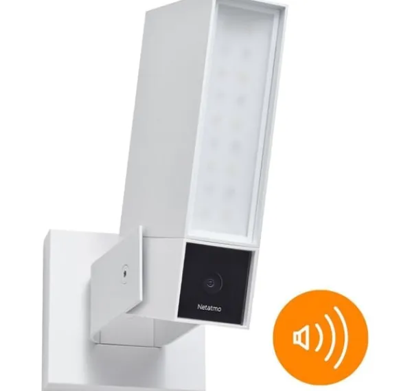 Online Netatmo sikkerhedskamera Smart Udendørs Kamera Med Sirene, hvid Sikkerhedsmonitorer & Videokameraer
