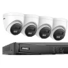 Sikkerhedsmonitorer & Videokameraer^Netværk Video Sikkerhedssystem, 8MP Ultra HD Opløsning, H.265+ Video Komprimering,8CH NVR 4 stk. Kamera-a, Ingen