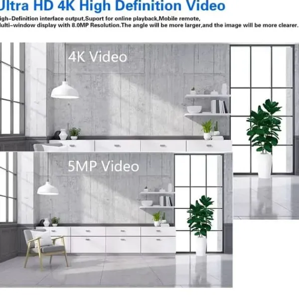 Best Netværksvideooptager, 4K opløsning, 8-kanals POE,8CH, Ingen, EU Stik Sikkerhedsmonitorer & Videokameraer