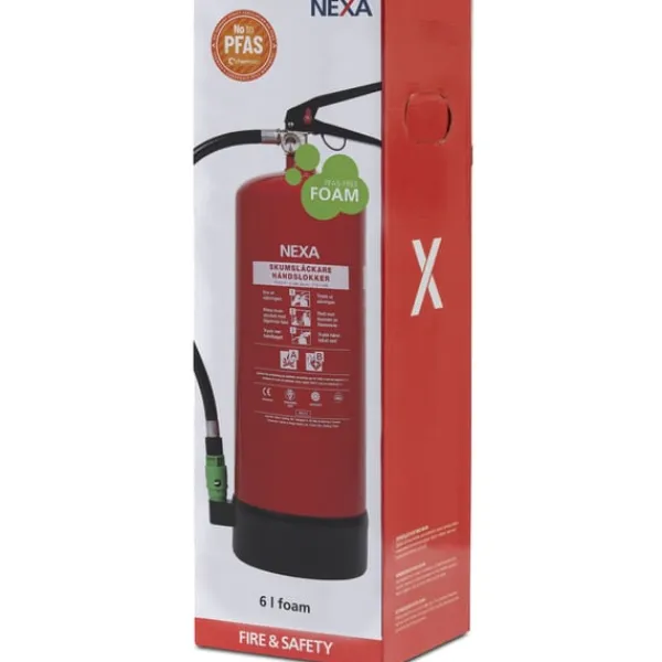 Nexa Brandsläckare Skum Röd 6L 21A 144B Brandslukkere