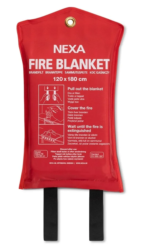 Brandtæppe^Nexa FBS-180: Brandfilt silikon, 180 cm