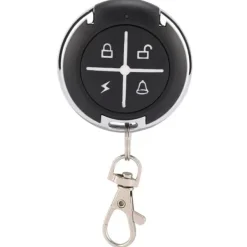Skure, Garager & Carports^4-nøgle sort rund automatisk kopi garageport trådløs fjernbetjening (433MHZ)