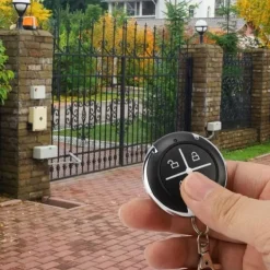 Skure, Garager & Carports^4-nøgle sort rund automatisk kopi garageport trådløs fjernbetjening (433MHZ)