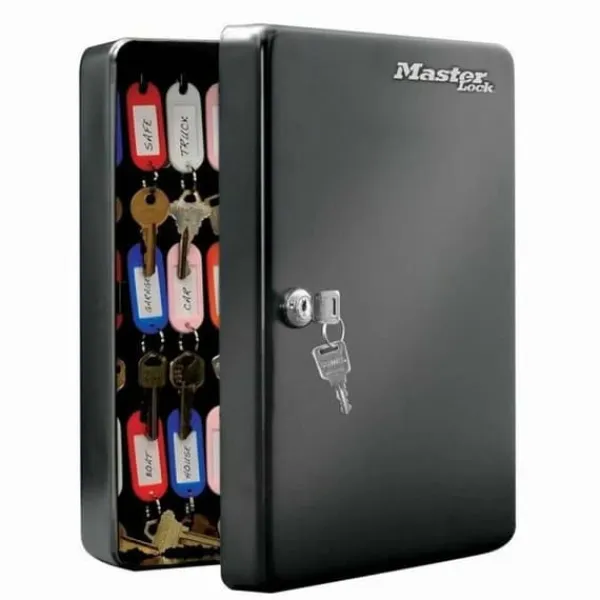 Pengeskabe^Nøgleskab Master Lock 9,8 x 23,9 x 30 cm 50 Nøgler Sort Stål