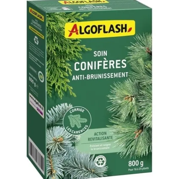 Gødningsmidler^Nåletræspleje - ALGOFLASH - Anti-brunfarvning - 800 g