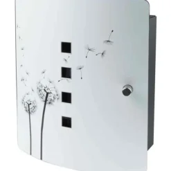 Postkasser & Brevindkast^Nyckelskåp - BURG WACHTER - 6204/10 Ni Pusteblume - Maskrosdekor, 10 krokar, justerbar magnetstängning