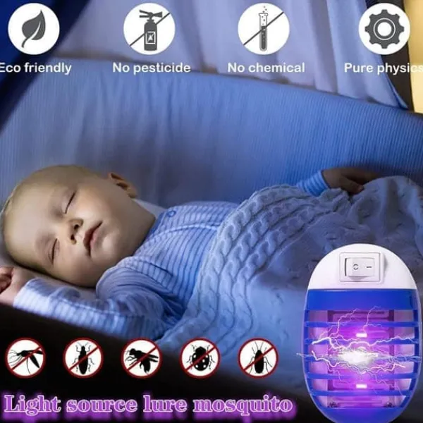 Insektmiddel & Dyreafvisende Middel^OBOSOE Electric Mosquito Killer/Insect Killer 2-pack – Indendørs og udendørs myggefanger, fluedræber med stik