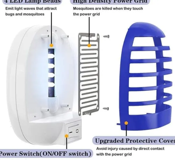 Insektmiddel & Dyreafvisende Middel^OBOSOE Electric Mosquito Killer/Insect Killer 2-pack – Indendørs og udendørs myggefanger, fluedræber med stik
