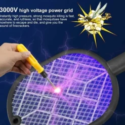 Clearance OBOSOE elektrisk myggeketcher, fluesmækker ketcher genopladelig bug zapper ketcher myggefælde lys genopladelig myggefælde lys Fluesmækkere