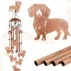 Clearance OBOSOE gravhund udendørs vindspil – vindspil i metal, havedekoration og gave til hundeelskere Vinddekoration