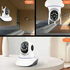 Sikkerhedsmonitorer & Videokameraer^OBOSOE HD WiFi indendørs kamera – Smart sikkerhedskamera med natfunktion, plug-in multifunktionel hjemmeovervågning